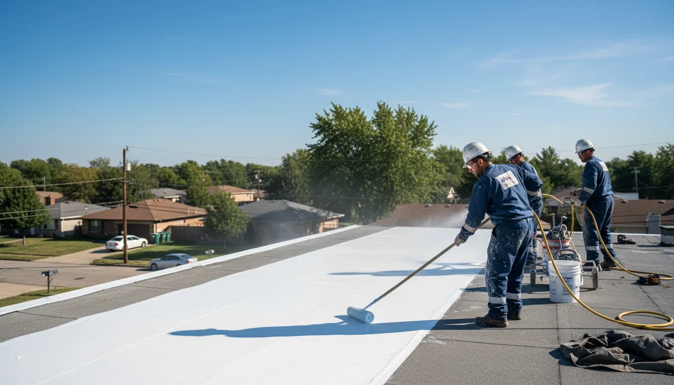 Commercial roof coating in Le Claire, IA near me